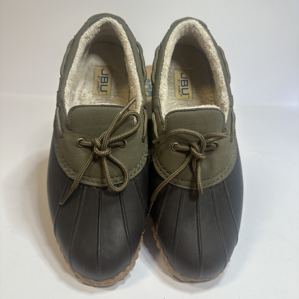 Jambu JBU Low profile Two-Tone Duck Shoes Size 9 1/2 M Olive Green & Dark Green